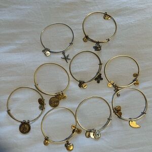 Alex and Ani Gold and Silver Charm Bracelets lot